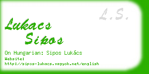 lukacs sipos business card